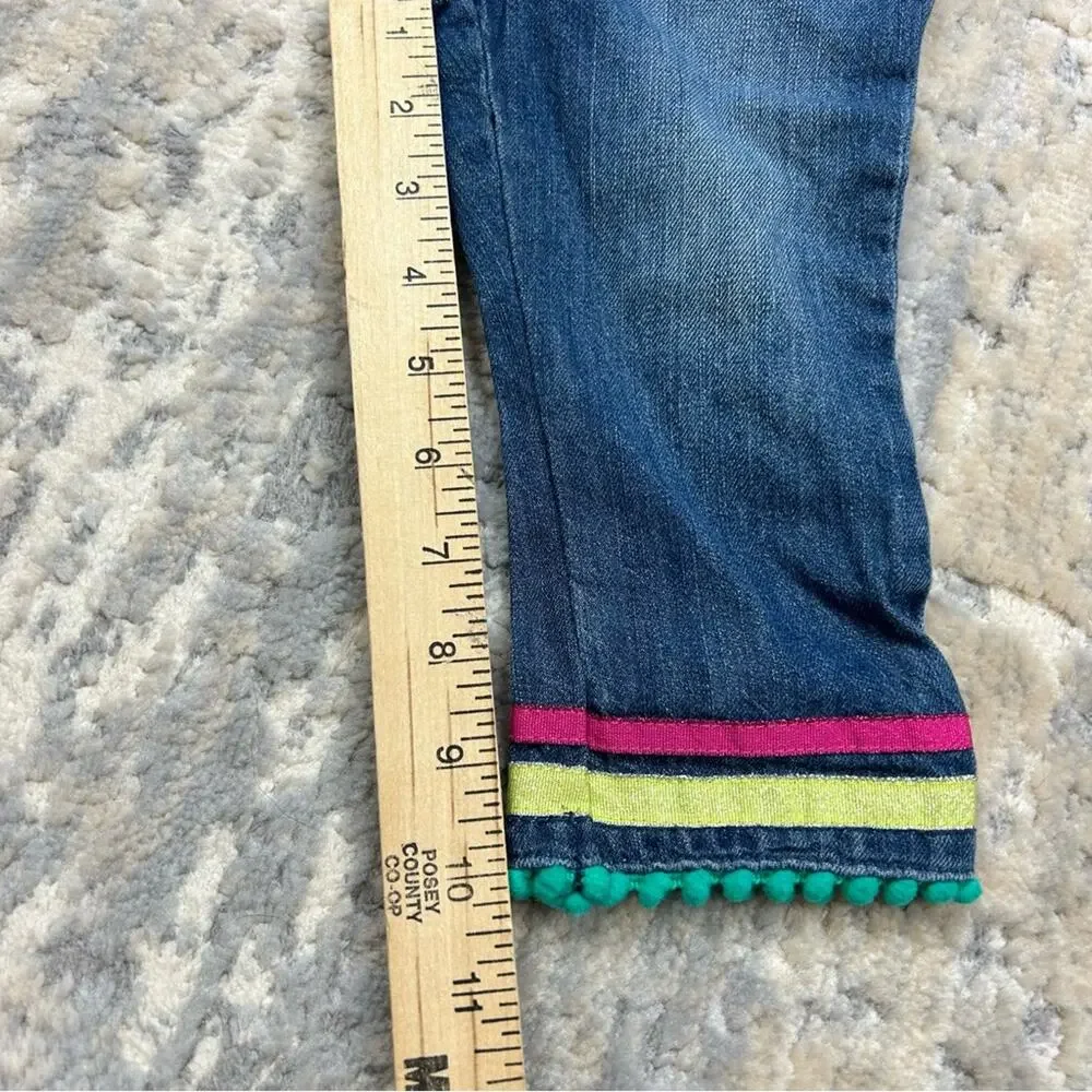 Gymboree Winter 2013 Denim Jeans sz 12-18 months Color Happy Line